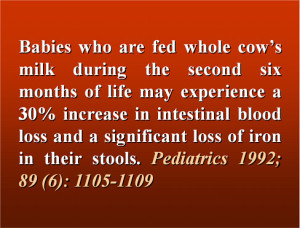 babies who drink milk early fact 
