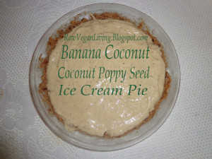 fresh coconut banana poppy seed pie