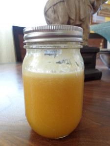 pineapple juice on stand 