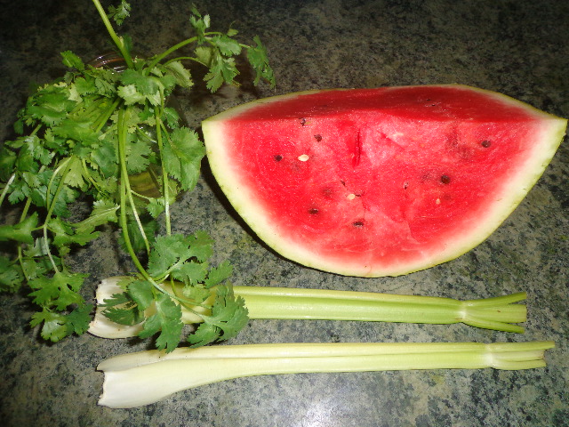 watermelon cilantro celery